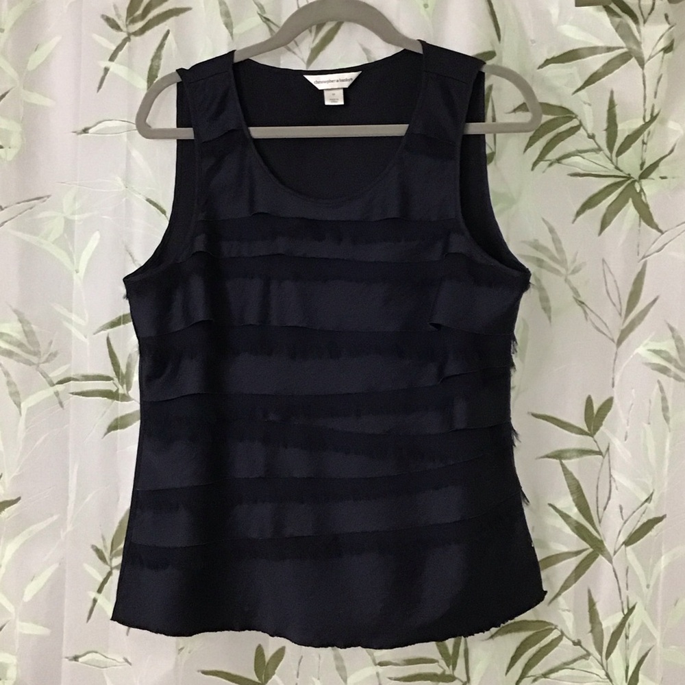 Christoper & Banks Navy Layered Sleeveless Top